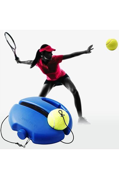 Choice 1set 1 Set Tennis Training Aids Base With Elastic Rope Ball Practice Self-Duty Rebound Tennis Train