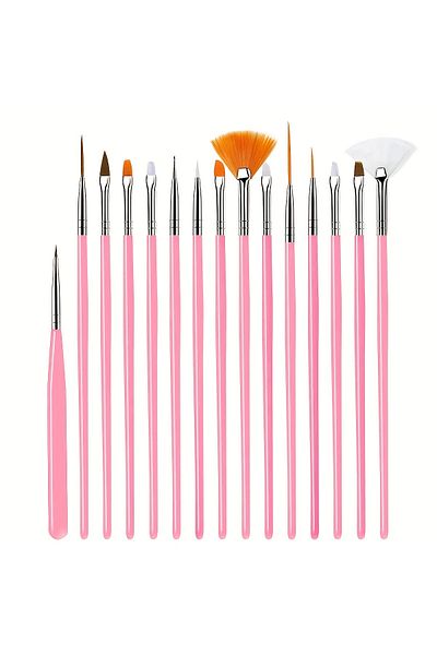 Choice pink 15pcs Pottery Brush Tools Dotting Pattern Dot Pens Brush Acrylic Pen Rocks Ceramics Painting Br