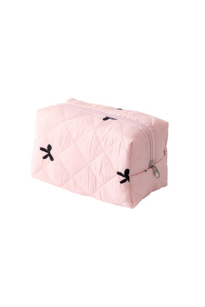 Choice BDX-1137-2 1pc Bowknot pencil case, with zipper portable stationery ca...
