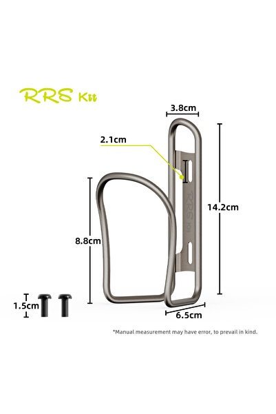 Choice حامل زجاجة مياه من سبائك التيتانيوم الفضي RRSkit مضاد للصدأ وحامل غلاي...