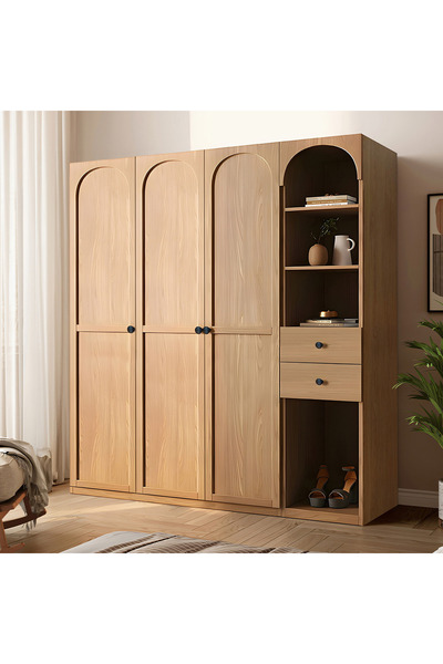 Home Box Movo Arcadia 3-Door Wardrobe with 2 Drawers and Storage Unit