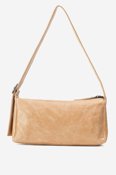 Dericlub Diana Adjustable Belt Shoulder Bag Real Leather Beige