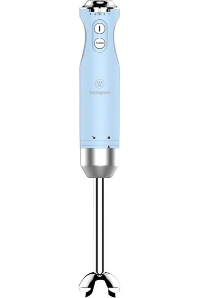 White Westinghouse Westinghouse USA Retro Hand Blender – 600W Handheld Stick Blender, Blue | Stainless Steel Immersio