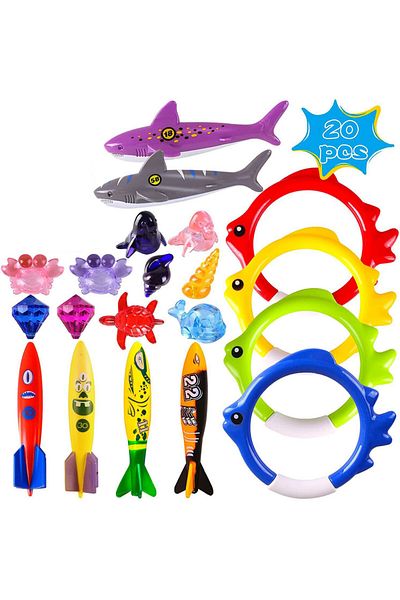 Choice green 10PCS Summer Pool Diving Toys Children's Pool Treasure Hunt Water Toy Fun Swimming Pool Sinkin