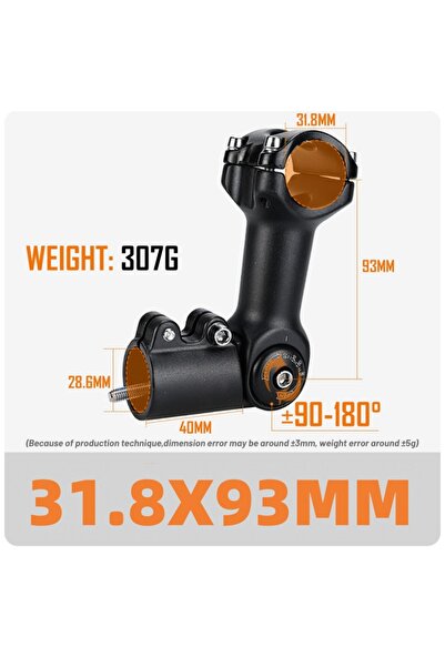 Choice 31.8 - 93 مم GUSTAVO Mtb Power Bicycle Stem Road Mountain Bike Table 6...