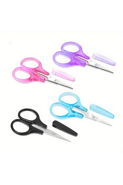 Choice 4pcs 4pcs Mini Embroidery Scissors With Protective Covers Stainless Sewing Shears In Cutting Of Thre