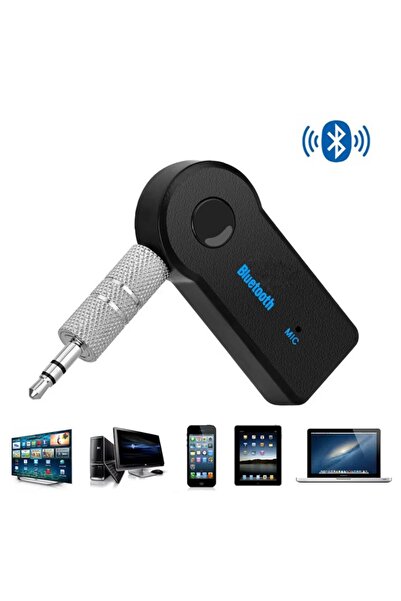 Apera Kablosuz Araç Aux Bluetooth 5.3 Adaptör Güçlendirilmiş Bataryalı Parazi...
