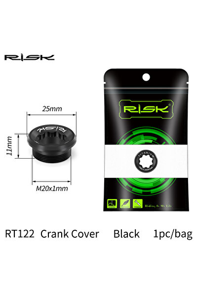 Choice غطاء كرنك RT122 BK Risk M20*8 من سبائك التيتانيوم للدراجة Deore/XT/XTR...
