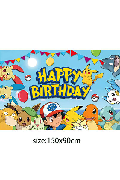 Miniso as picture style-2 91pcs Pokemon Balloon Arch Kit Pikachu Latex Balloon Kid Birthday Party Decoratio