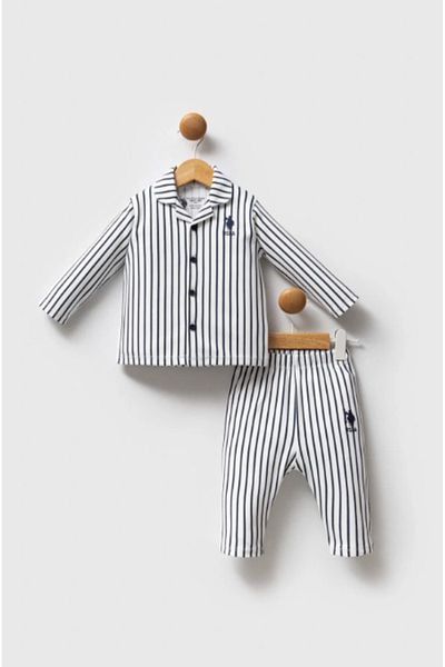 U.S. Polo Assn. U.S.Polo Assn Usb2622 White Boy's Pajama Set