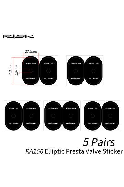 Choice 5 أزواج من ملصقات صمام بريستا للدراجات الجبلية والطرق والأنابيب وحشية الإطار وحافة الإطار الواقية من Ellipt