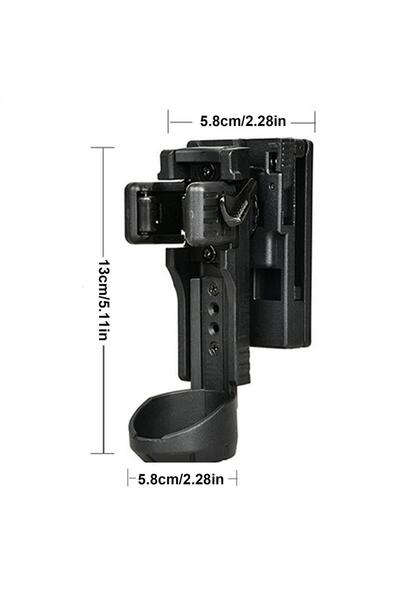 Choice حامل مصباح يدوي أسود، حزام متعدد الأغراض، حامل مصباح يدوي سريع الفك