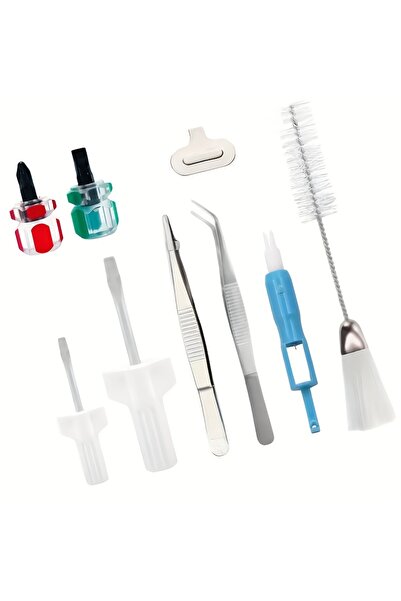 Choice مجموعة تنظيف ماكينة الخياطة مكونة من 9 قطع مع ملقط معدني وفرشاة مزدوجة...