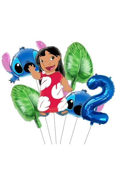 Miniso 1pcak A 2 Lilo & Stitch Party Balloons Number Balloon Garland Arch Kit Baby Shower Stitch Birthday P