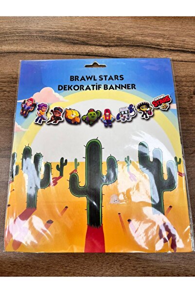 BRAWL STARS DOĞUM GÜNÜ 9 PARÇALI DEKORATİF BANNER, 200 CM UZUNLUĞUNDA DEKORATİF BANNER