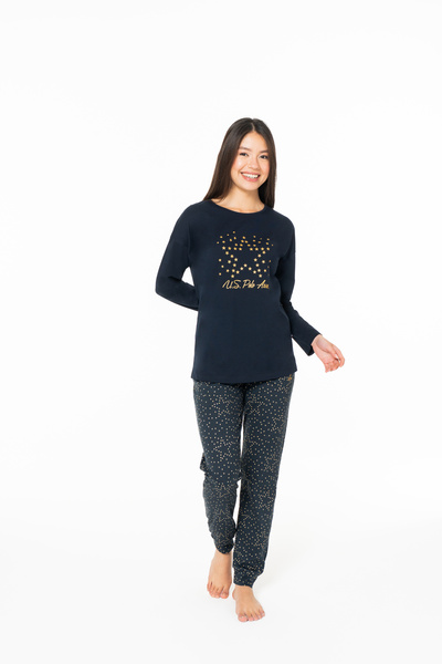 U.S. Polo Assn. BAZA. Polo Assn. Set de pijamale de damă bleumarin