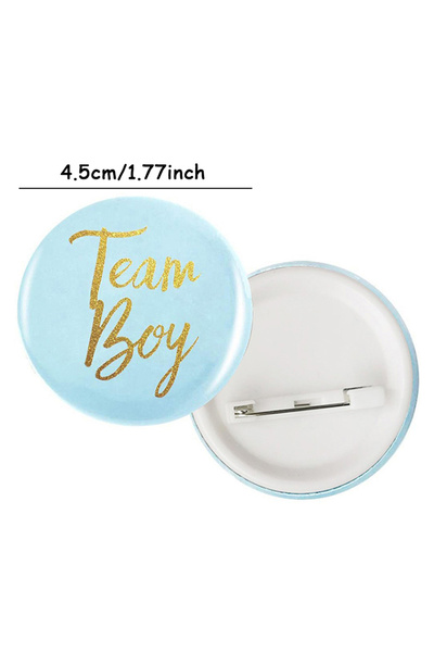 Choice3 فريق الأولاد - ١٠ قطع - أزرق ووردي - شارة معدنية للكشف عن جنس المولود...