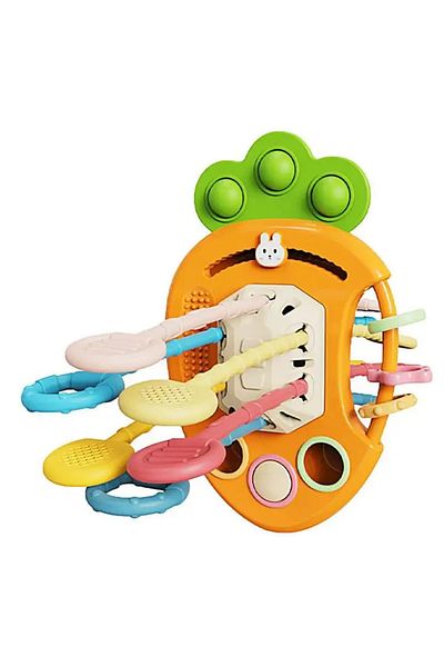 SARALMA Teething Toy, Sensory, Pop it, Carrot Shape