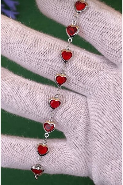 Heart Zircon Silver Bracelet