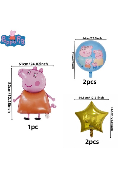 Choice Other Other Mummy Pig Peppa Pig Theme George Pig Dad Pig Mother Combination Set Aluminum Film Balloo