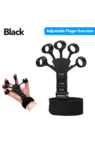Choice قبضة يد ثقيلة قابلة للتعديل من Finger Ex-1 باللون الأسود، 5-60 كجم، أد...