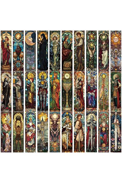 Choice 30 قطعة من علامات مرجعية من الزجاج الملون من Tarot بتصميم فريد وأسلوب ...