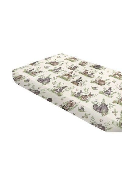 MimiNu Cearceaf cu elastic, MimiNu, Pentru pat 160x80 cm, Din bumbac certificat Oeko Tex Standard 100