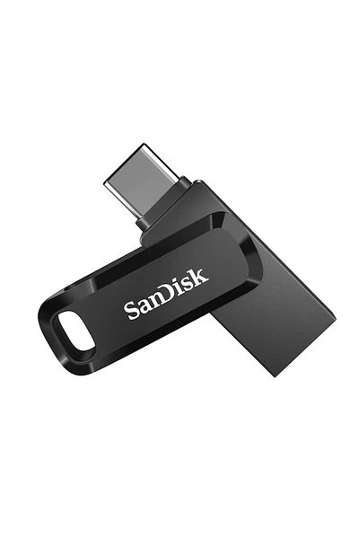 SanDisk 128GB Memory Stick, USB 3.2, Type-C, V20, Polycarbonate, Black