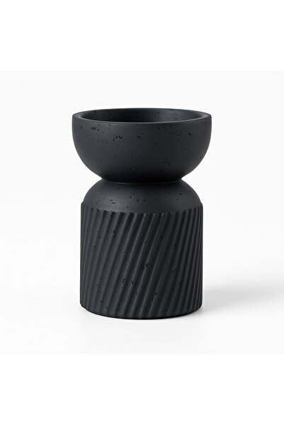 Bergott مبخرة (حامل بخور) أسود - تصميم بسيط مع صفيحة معدنية