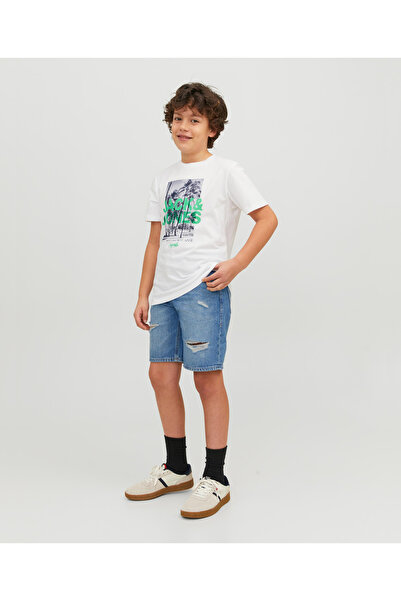 Jack & Jones Junior شورت جينز جونيور - جينز أزرق