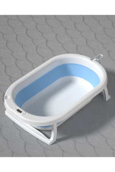 Fun Moment Foldable Baby Bathtub with Thermometer