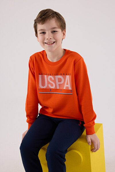 U.S. Polo Assn. U.S. Polo Assn Erkek Çocuk Turuncu Eşofman Takımı