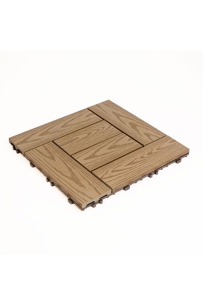 CLICK Placi Paviment 6 Lamele 30 X 30 Cm Maro Deschis, Model Lemn 11 Buc/pachet