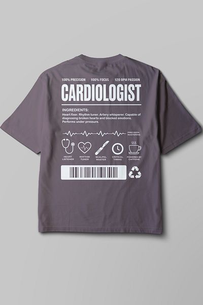 Pratik Medikal Cardiologist - Oversize T-Shirt Smoked Unisex