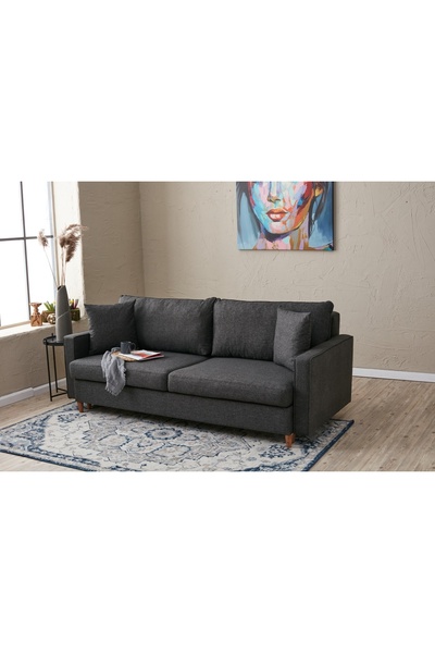 Vivense EVA SERİSİ YATAKLI ÜÇLÜ KOLTUK, ANTRASİT