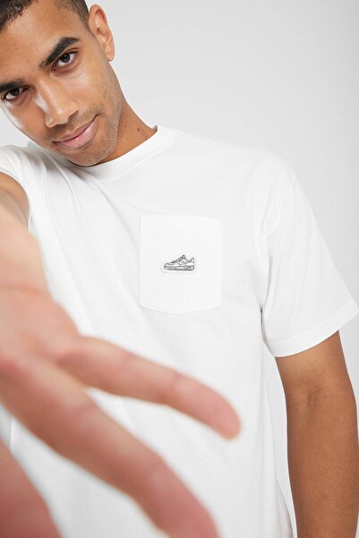 Nike Αθλητικά ρούχα Max90 Pocket Tech Loose Fit Ανδρικό μπλουζάκι Loose Fit Βαμβακερό μπλουζάκι με τσέπες Λευκό