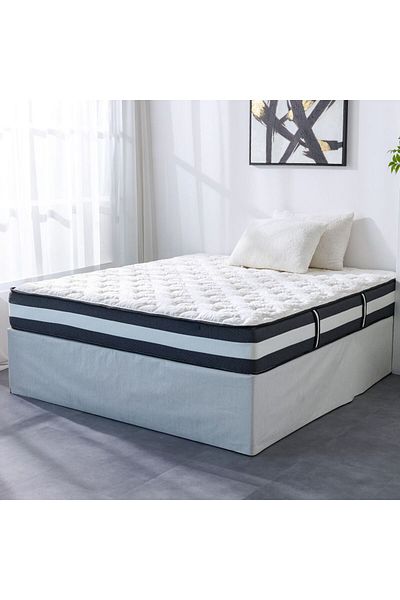 Danube Home Luxuria Bonnell Spring Foam Mattress - 200 x 200 x 26 cm|Super King Bed Mattress|Medium Soft Feel