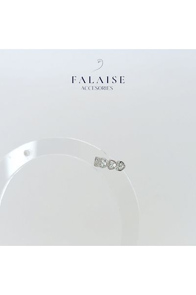 Falaise Accessories KIKIRDAK EARRING WITH HEART - SILVER