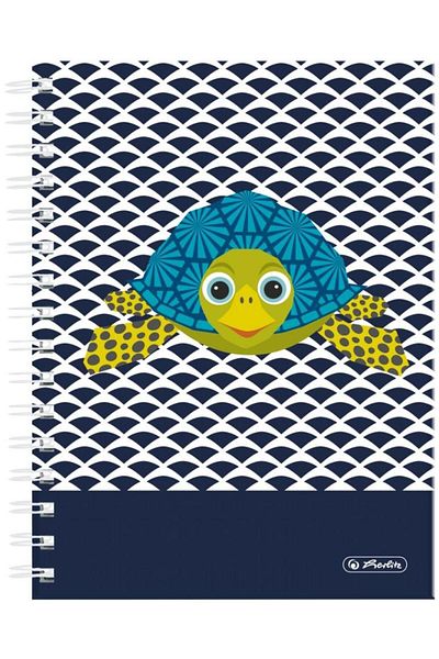 Herlitz NOTEBOOK A5 100F DOUBLE SPIRAL SQUARE HARD COVER