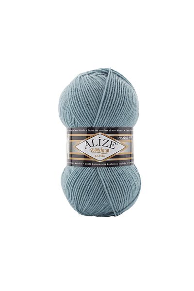 Alize Superlana Classic Hand Knitting Yarn 100g – 75% Acrylic 25% Wool – Color No: 575 - Gray