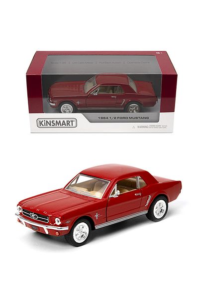 Kinsmart 1964 Ford Mustang Red 1:36 Officially Licensed Die-Cast Metal Model Car