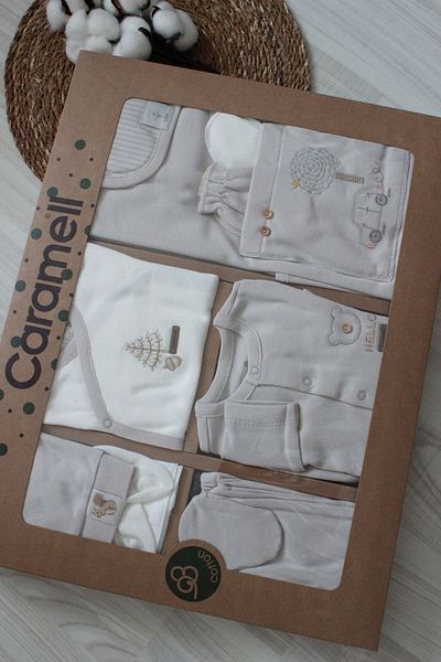 Caramell Barbosa 100% Cotton 10-Piece Newborn Hospital Discharge Set (56-62cm) New Season