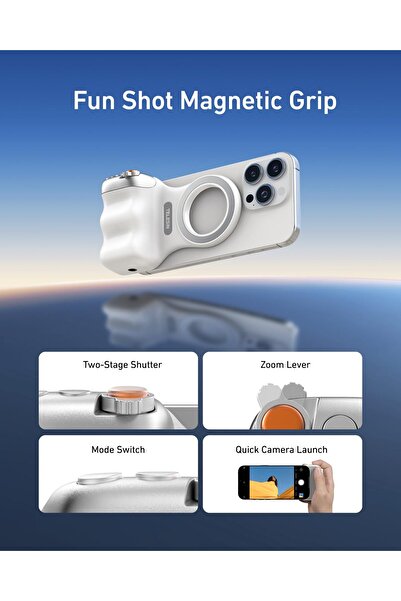 TELESIN P1-MP-10 DSLR Style Magnetic Phone Camera Grip with Detachable Wireless Shutter