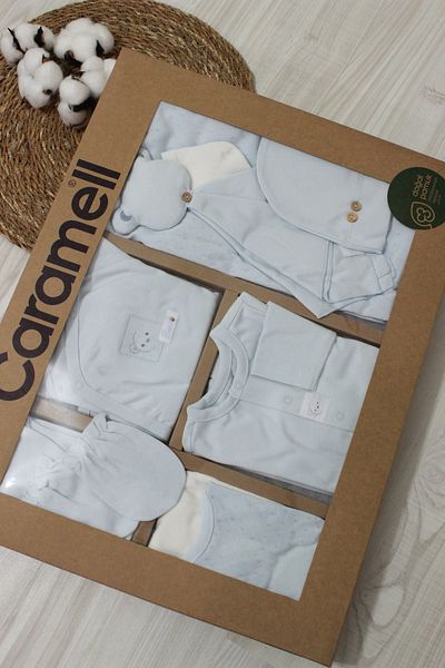 Caramell Barbosa 100% Cotton Teddy Bear Patterned Newborn 10-Piece Hospital Release (56-62cm)New Season 2025
