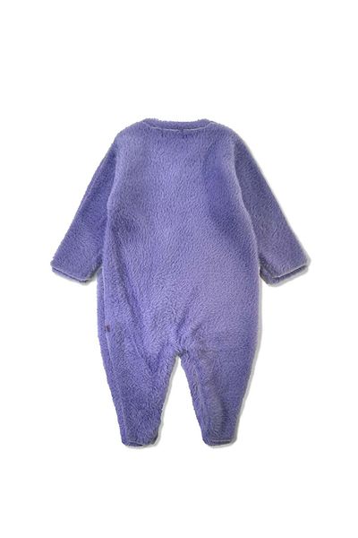 Patique Kids Baby Welsoft Jumpsuit with Lilac Teddy Bear
