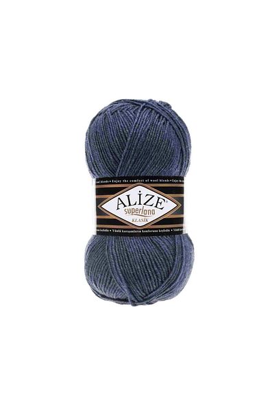 Alize Superlana Classic Hand Knitting Yarn 100g – 75% Acrylic 25% Wool – Color No: 203 - Denim Melange