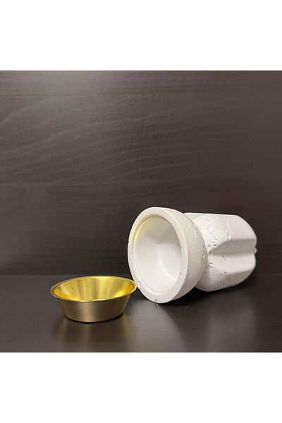 Bergott Bakhoor Burner (Incense Holder) White - Simple Design with Metal Plate