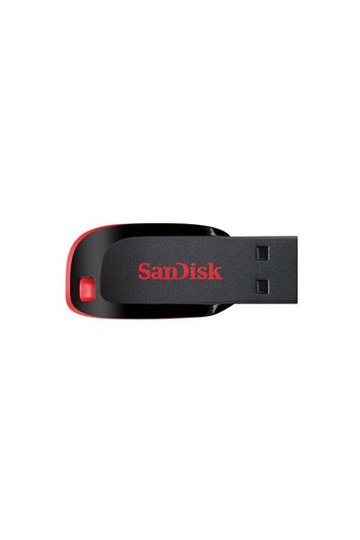 SanDisk Stick de memorie 64GB, USB 2.0, Click SanDisk, Policarbonat, Negru/Roșu