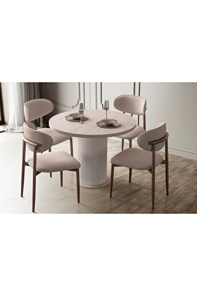 Vivense TRAVERTEN YEMEK MASASI