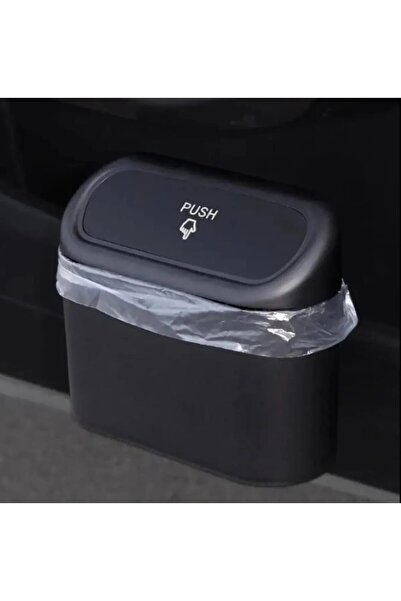 Myplas Car Trash Can In-Car Portable Hombak Organizer with Lid Garbage Bucket Push Lid Bucket